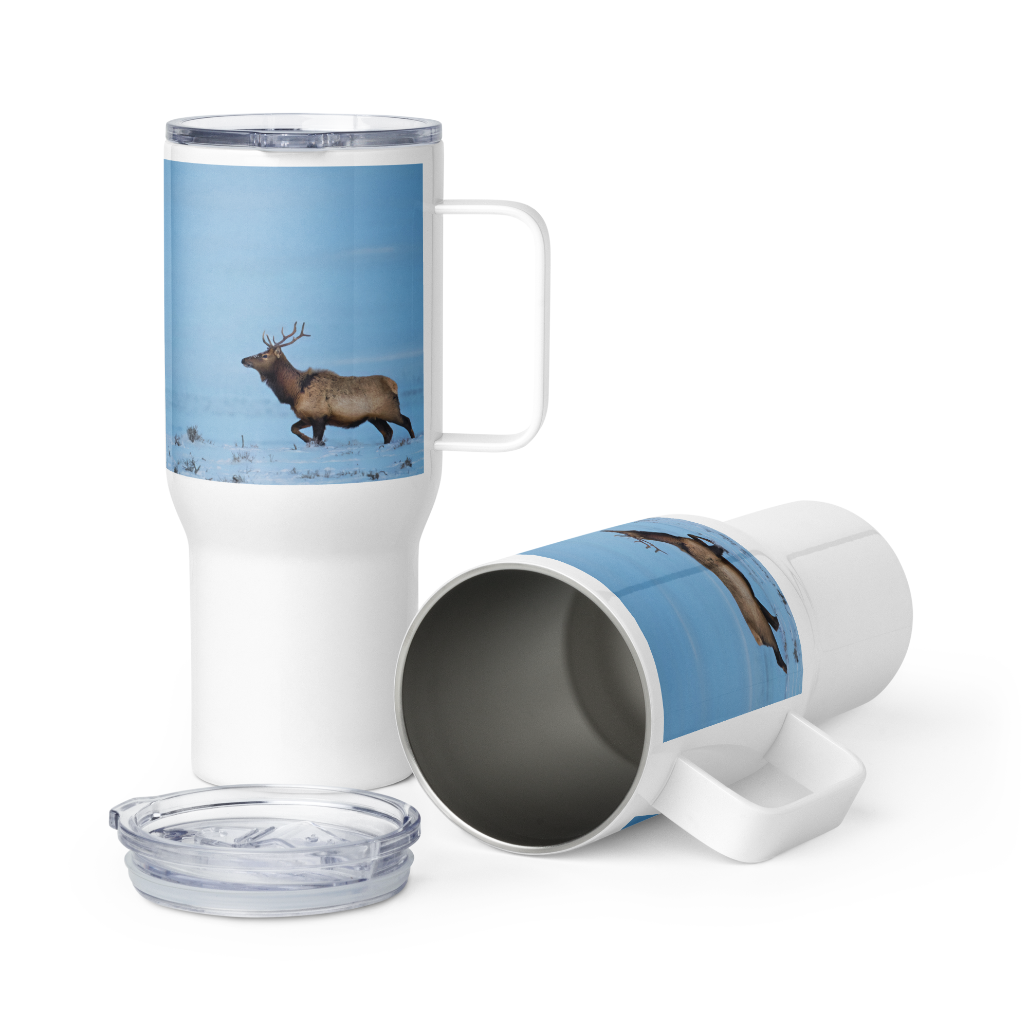 Experience the Magic of Elk Mornings: The Travel Mug that Brings Wyoming’s Wilderness to Life