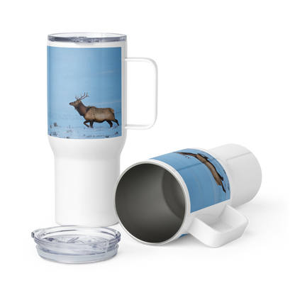 Experience the Magic of Elk Mornings: The Travel Mug that Brings Wyoming’s Wilderness to Life