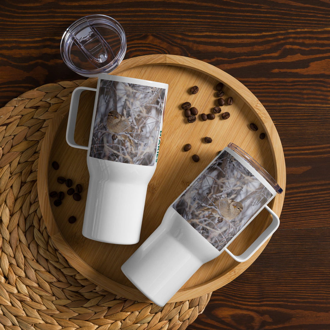 House Sparrow Travel mug with a handle