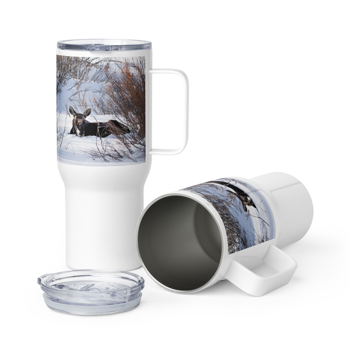 Moose Travel mug with a handle