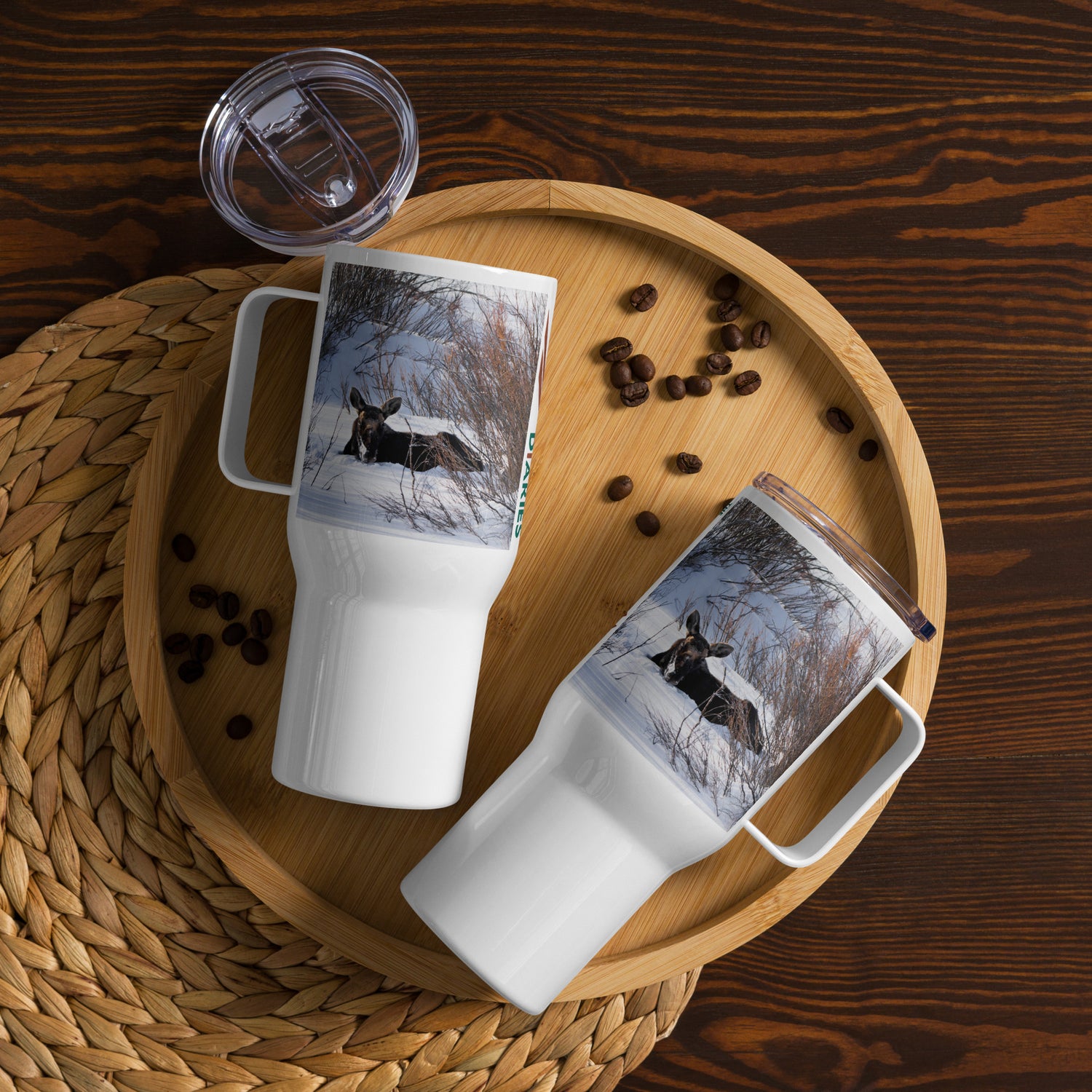 Moose Travel mug with a handle