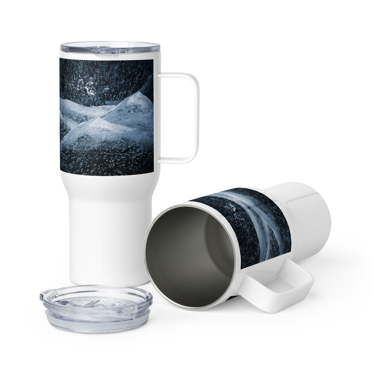 Frozen lake Travel mug With a Handle