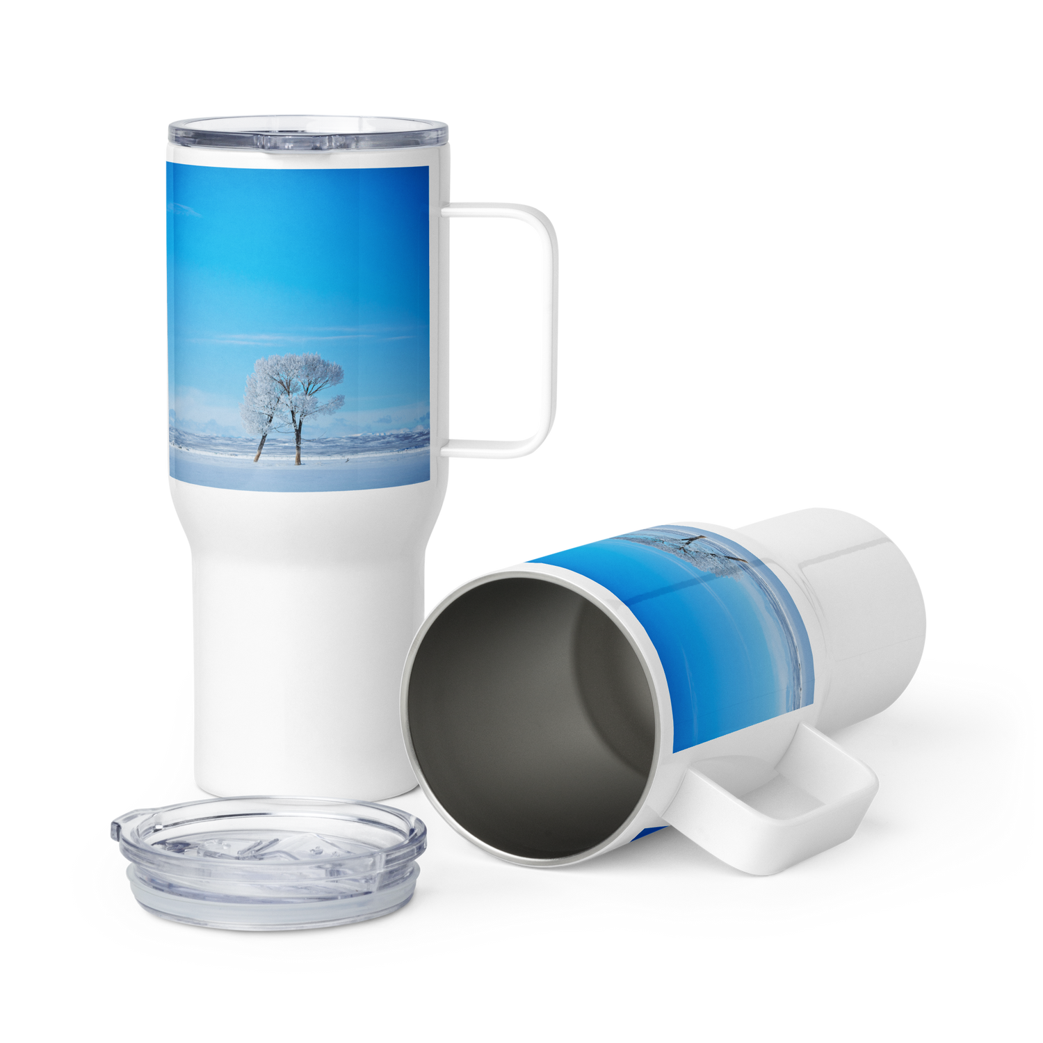 Winter Wonderland Travel mug with a handle