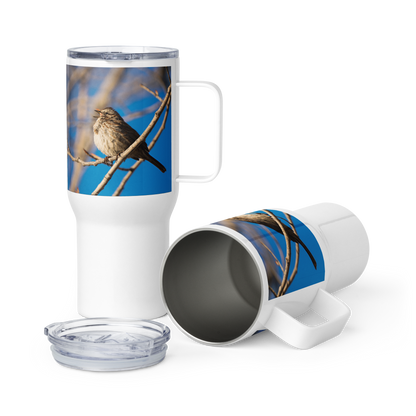 Song Sparrow Travel mug with a handle