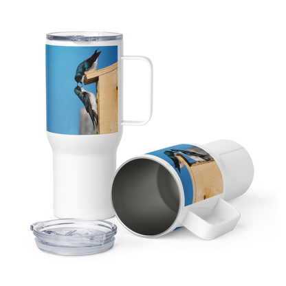 Tree Swallows Travel mug with a handle