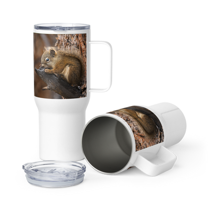 Squirrel Travel mug with a handle