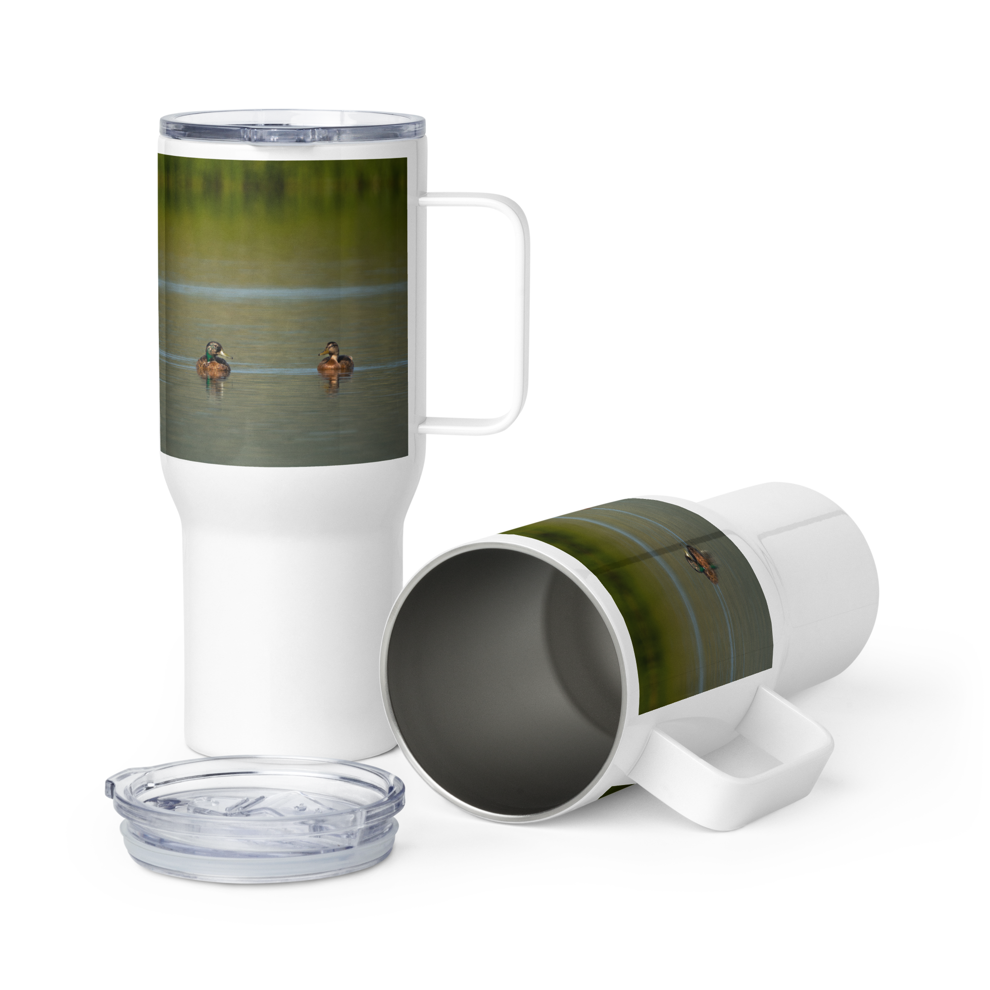 Ducks Travel mug with a handle