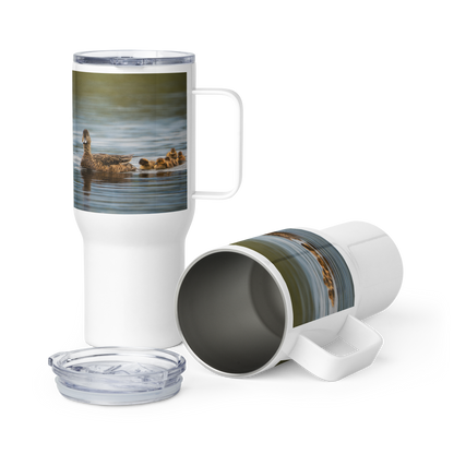 Duck Family Travel mug with a handle