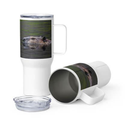 Beaver Travel mug with a handle