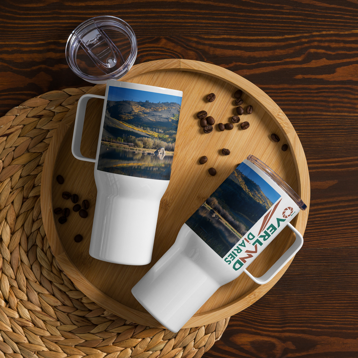 Fall in WyomingTravel mug with a handle