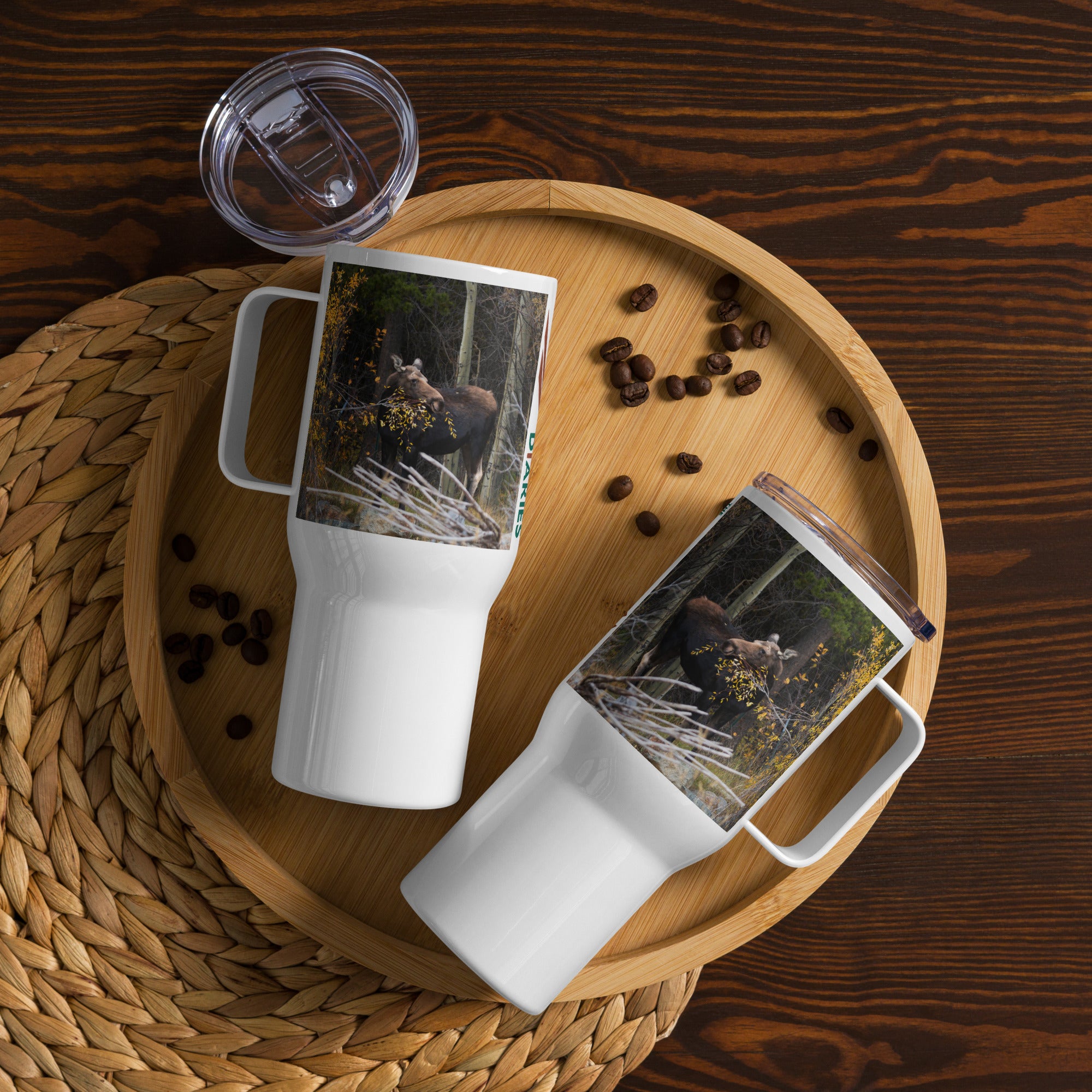 Moose Travel mug with a handle