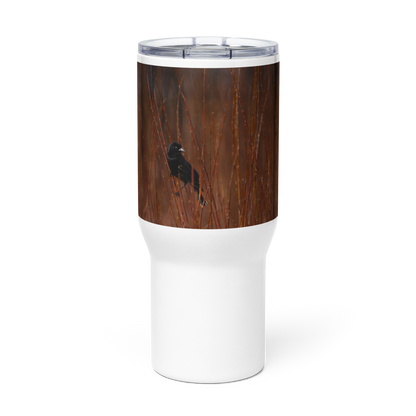 Red-winged Blackbird Travel mug with a handle