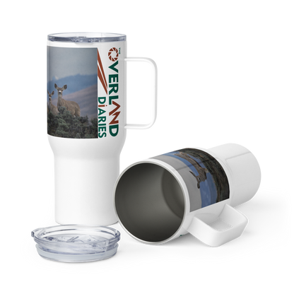 Mule Deer Travel mug with a handle