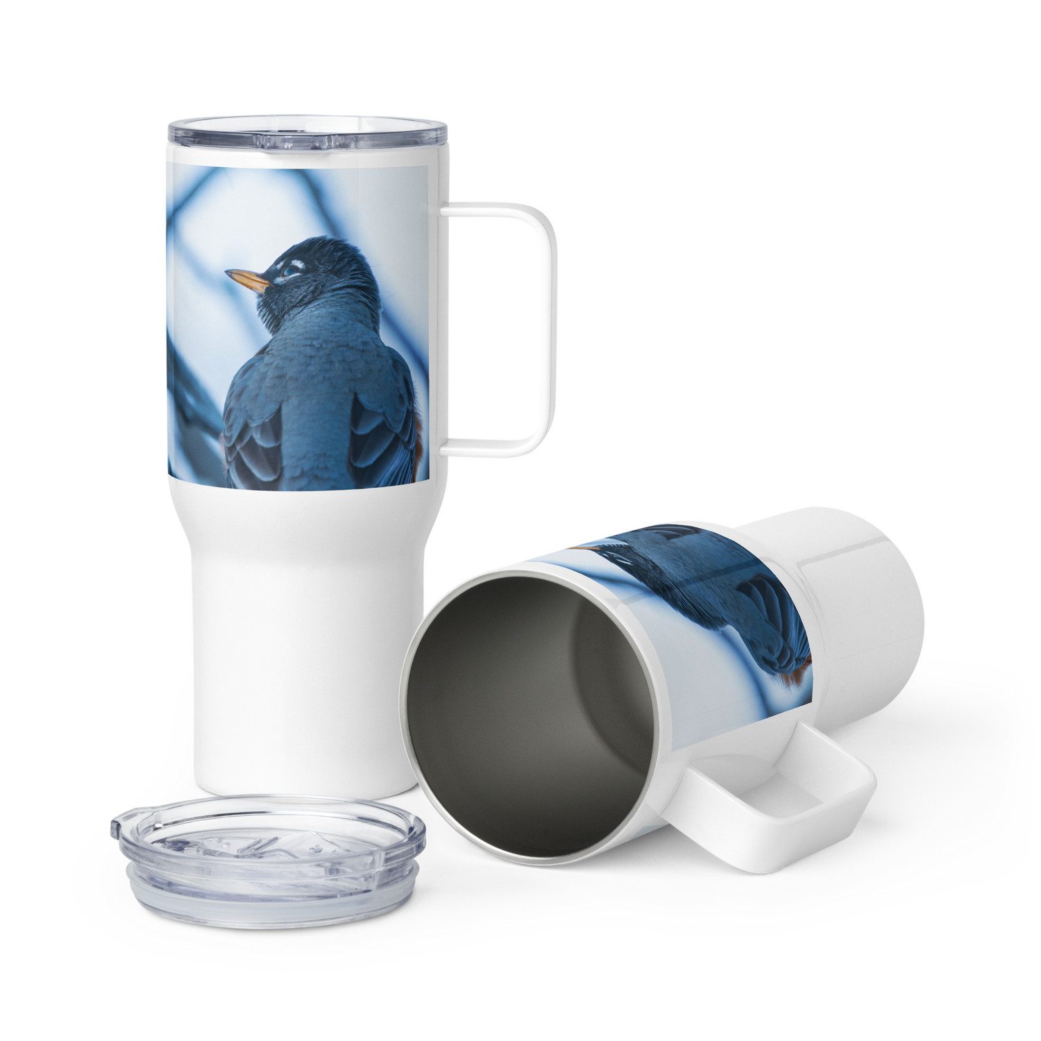 Robin Travel mug with a handle