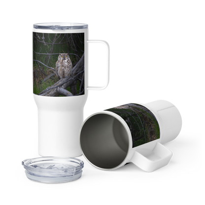 Owl Travel mug with a handle