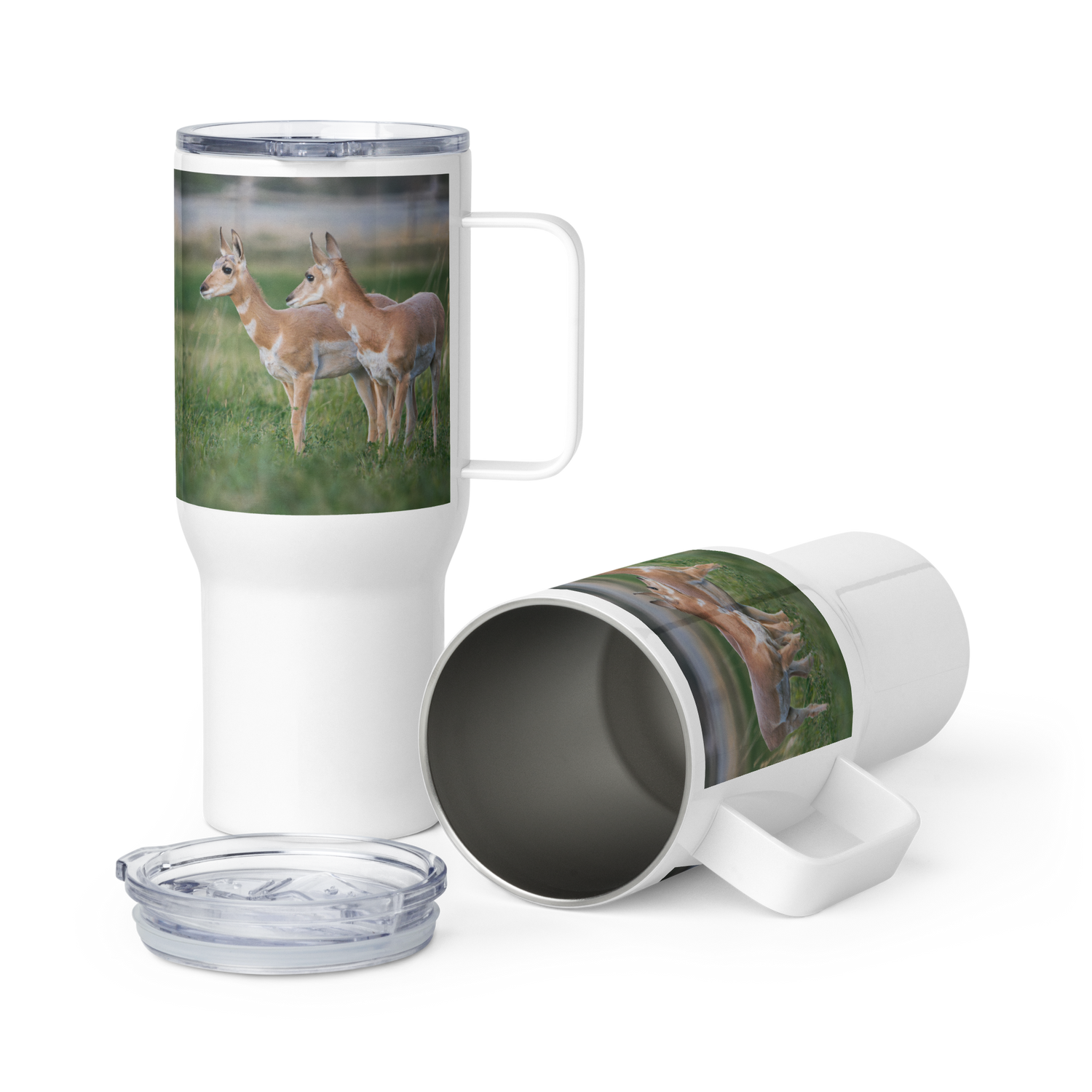 Pronghorn Travel mug with a handle