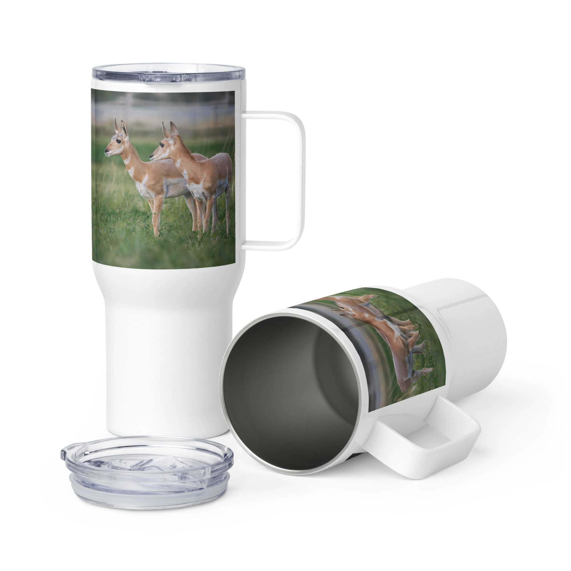 Pronghorn Travel mug with a handle
