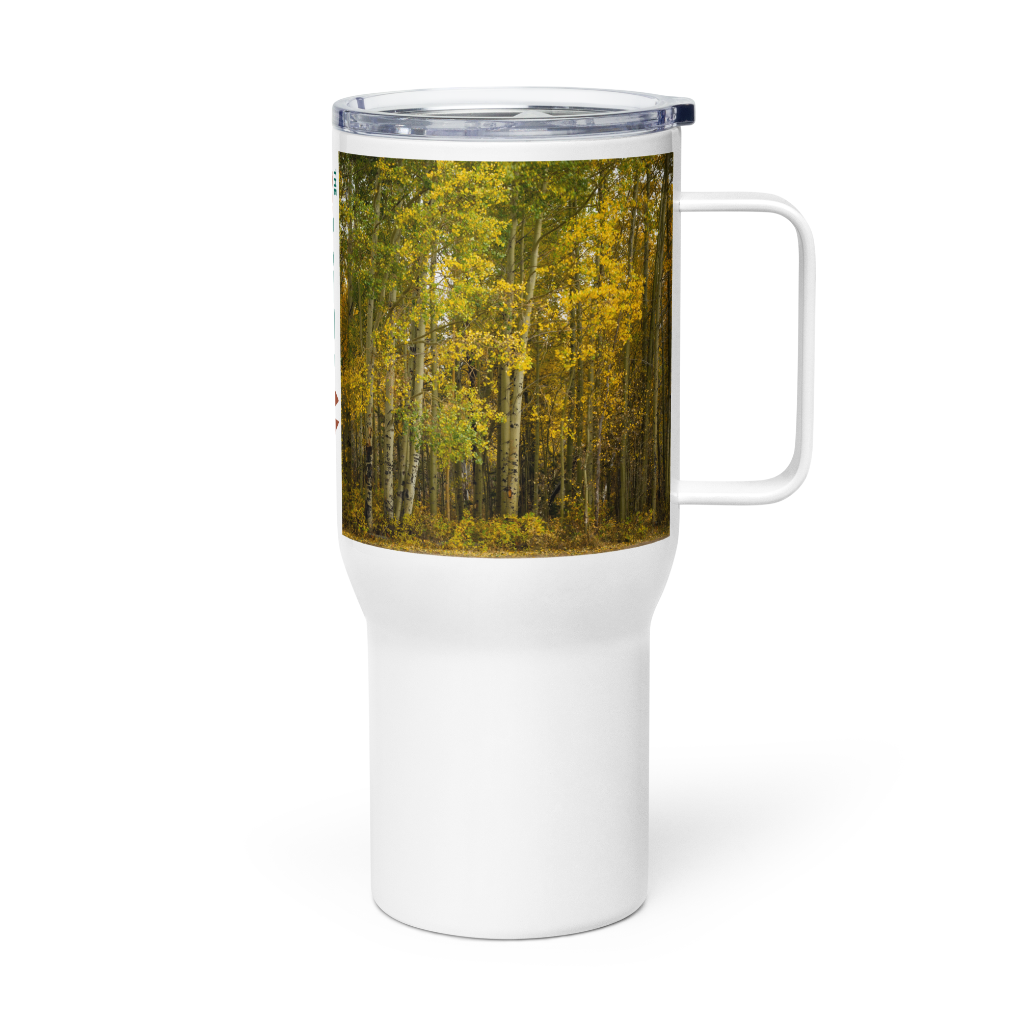 Aspens in the Fall Travel mug With a Handle