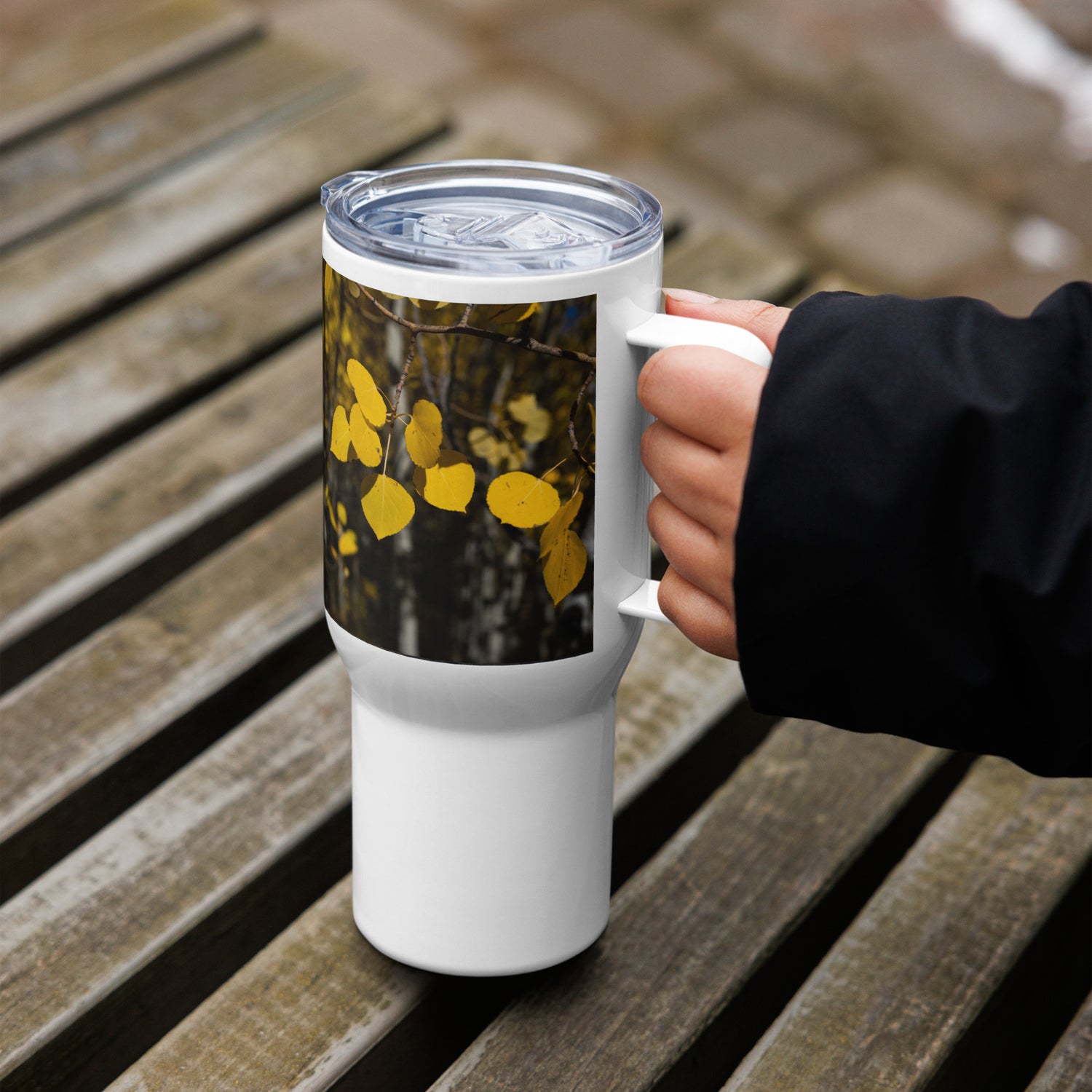 Fall Leaves Travel mug With a Handle