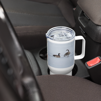 Canada Geese Travel mug with a handle