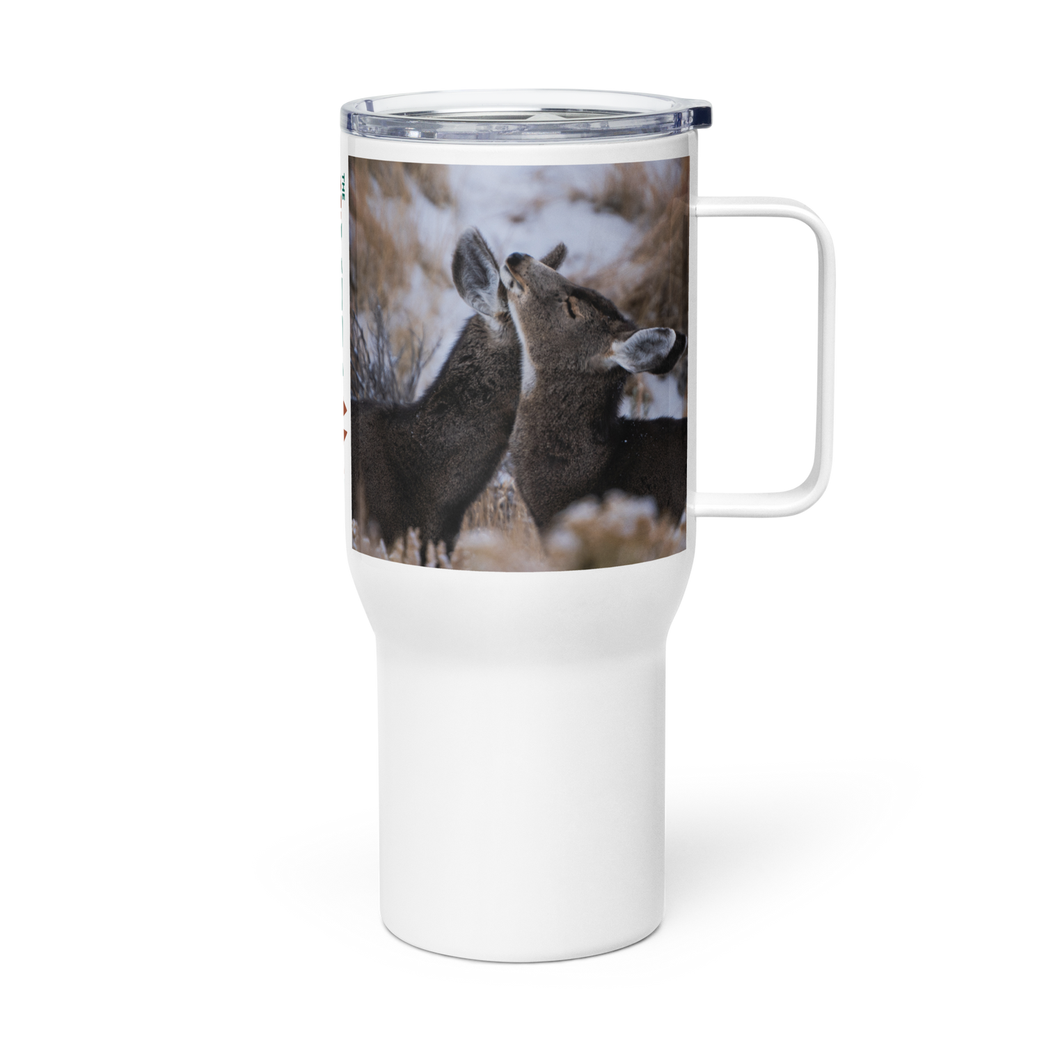 Cuddly Deer Travel mug with a handle