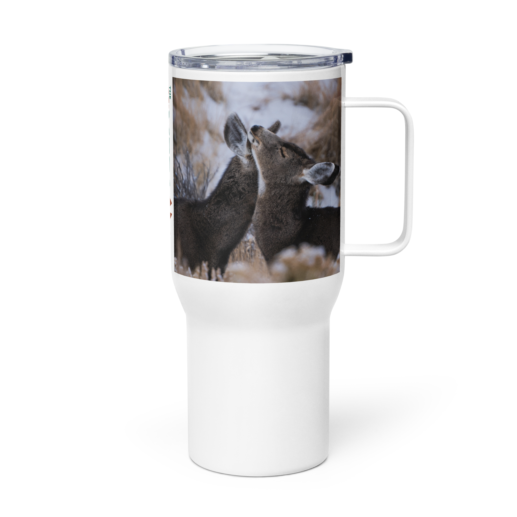 Cuddly Deer Travel mug with a handle