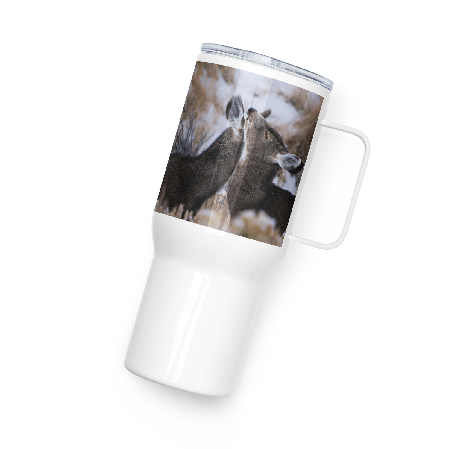 Cuddly Deer Travel mug with a handle