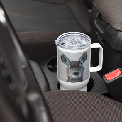 Deer Travel mug with a handle