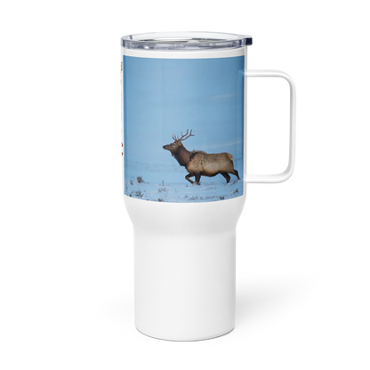 Experience the Magic of Elk Mornings: The Travel Mug that Brings Wyoming’s Wilderness to Life