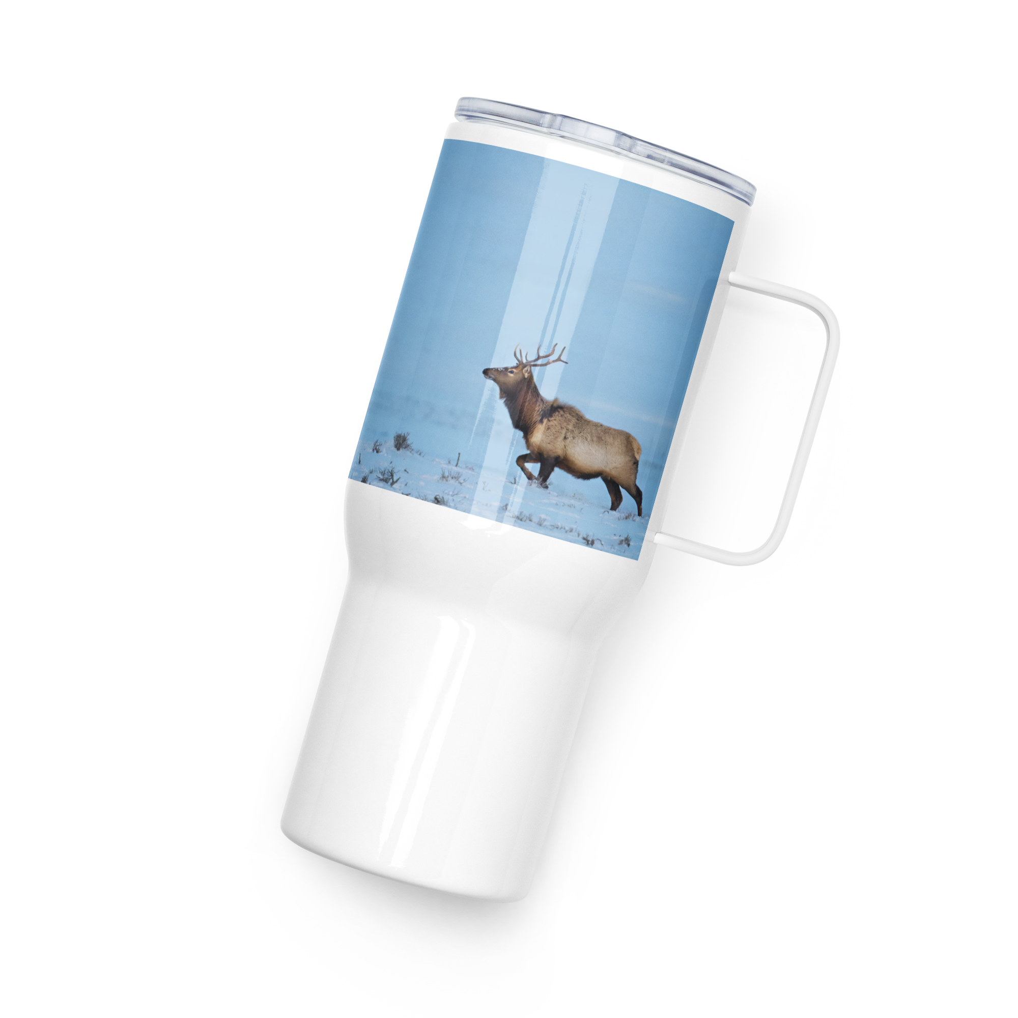 Experience the Magic of Elk Mornings: The Travel Mug that Brings Wyoming’s Wilderness to Life