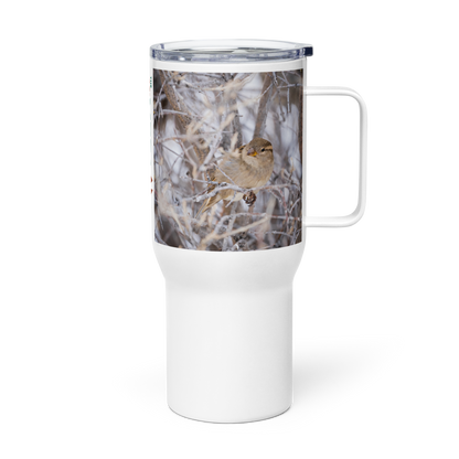 Capture Winter’s Beauty: The Travel Mug for Birdwatching and Snowy Adventures