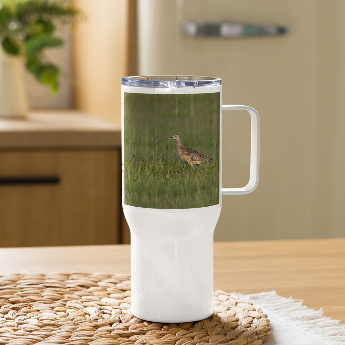 Long Bill Travel mug with a handle