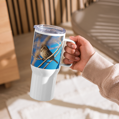 Song Sparrow Travel mug with a handle