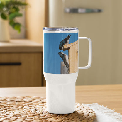 Tree Swallows Travel mug with a handle