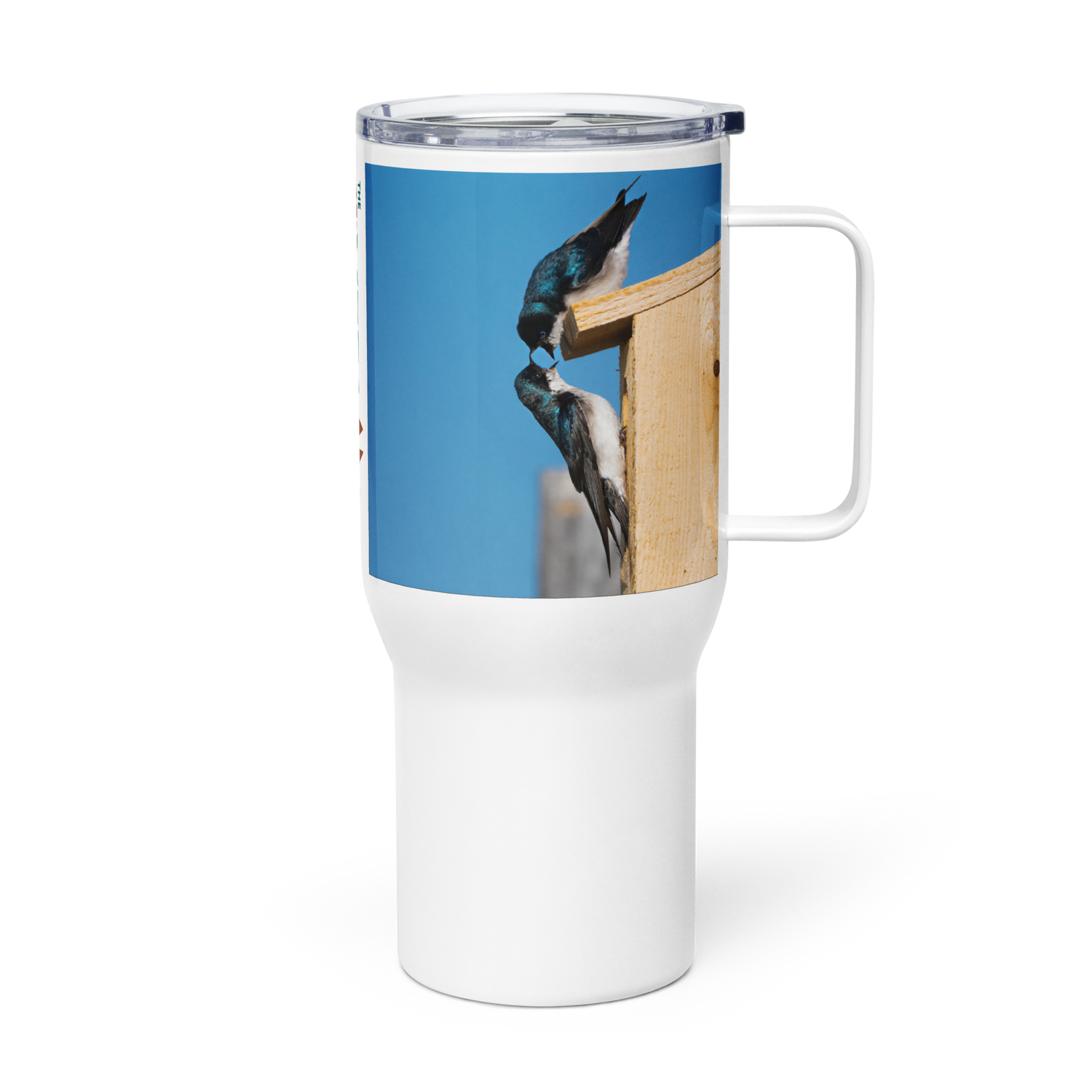 Tree Swallows Travel mug with a handle