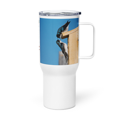 Tree Swallows Travel mug with a handle