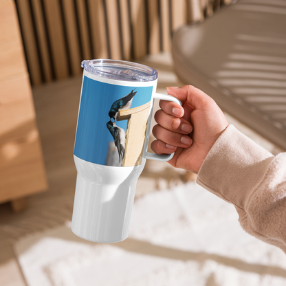 Tree Swallows Travel mug with a handle
