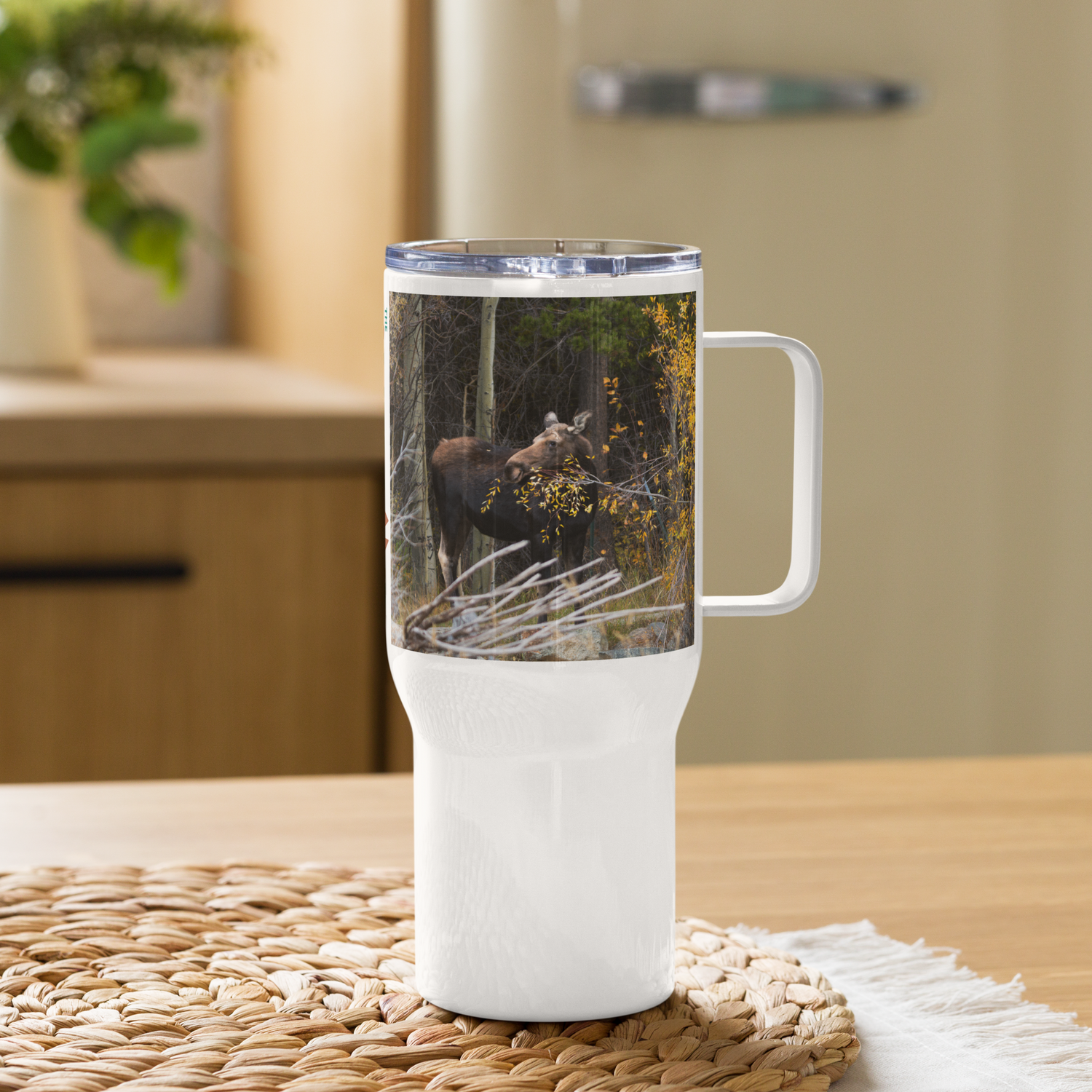 Moose Travel mug with a handle