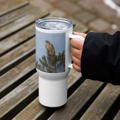 Hawk Travel mug with a handle