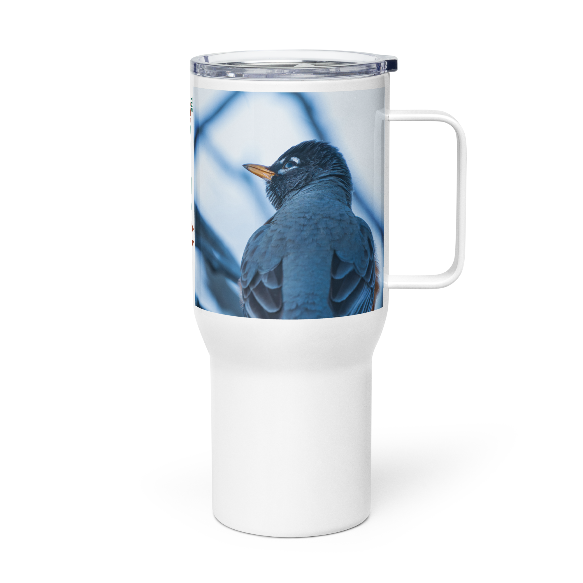 Robin Travel mug with a handle