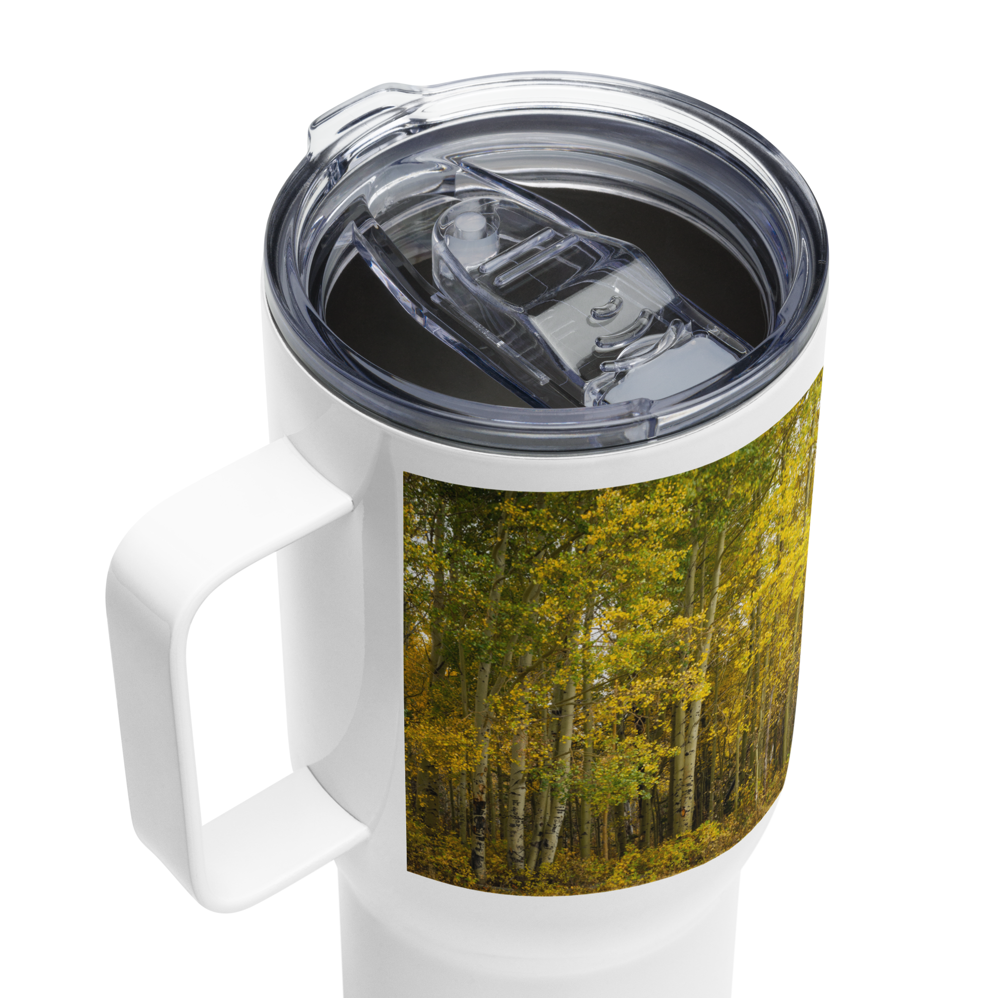 Aspens in the Fall Travel mug With a Handle