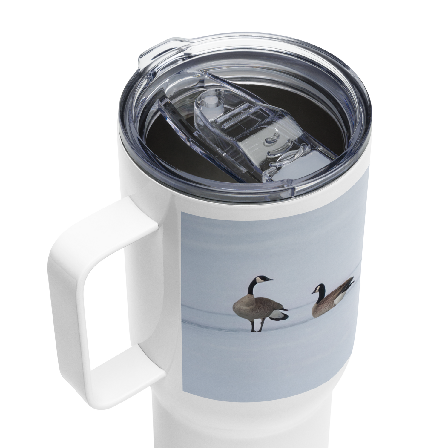 Canada Geese Travel mug with a handle