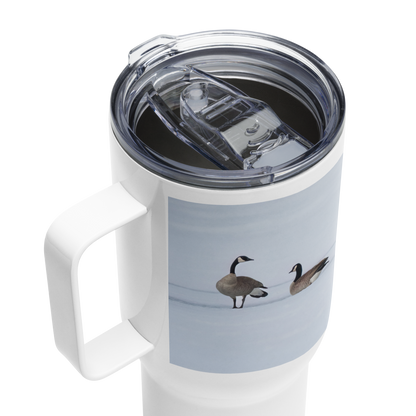 Canada Geese Travel mug with a handle