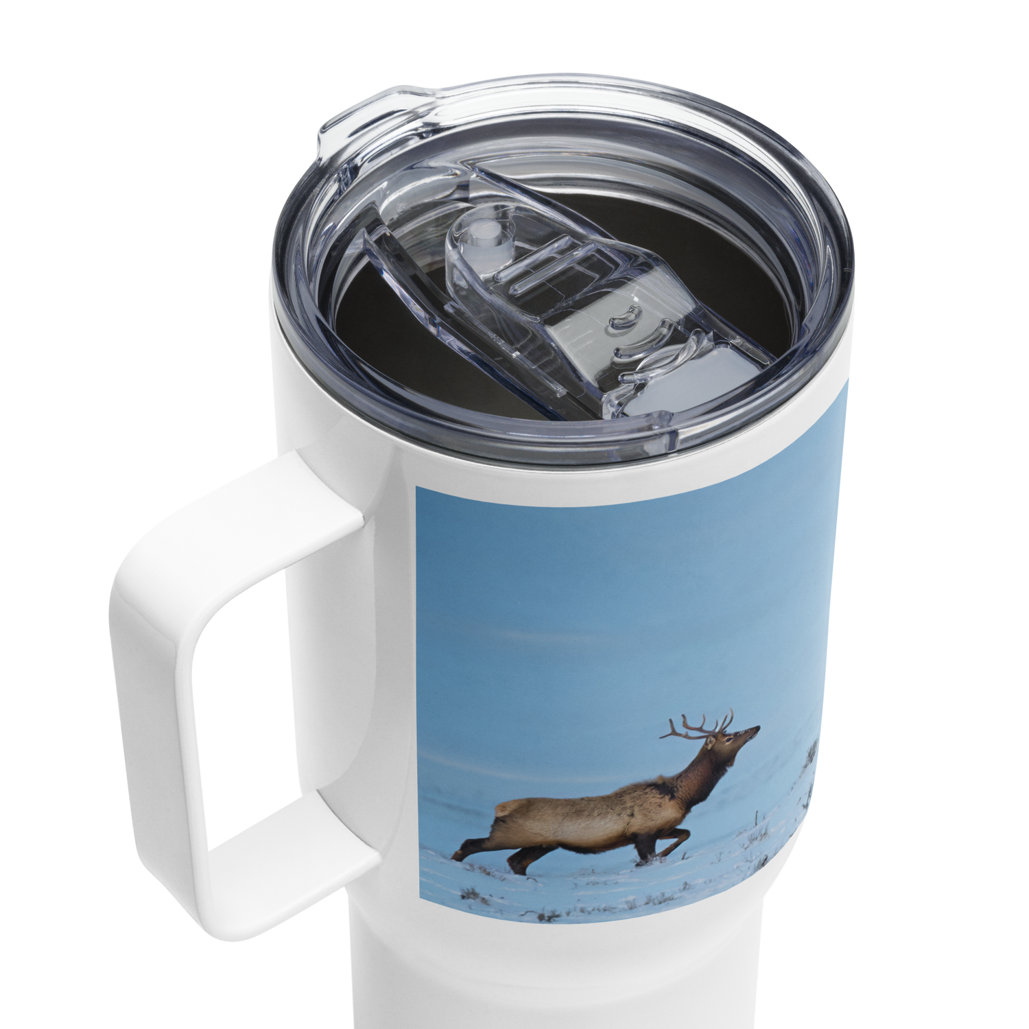 Experience the Magic of Elk Mornings: The Travel Mug that Brings Wyoming’s Wilderness to Life