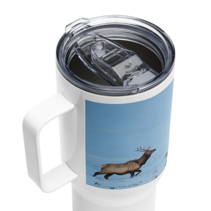 Experience the Magic of Elk Mornings: The Travel Mug that Brings Wyoming’s Wilderness to Life