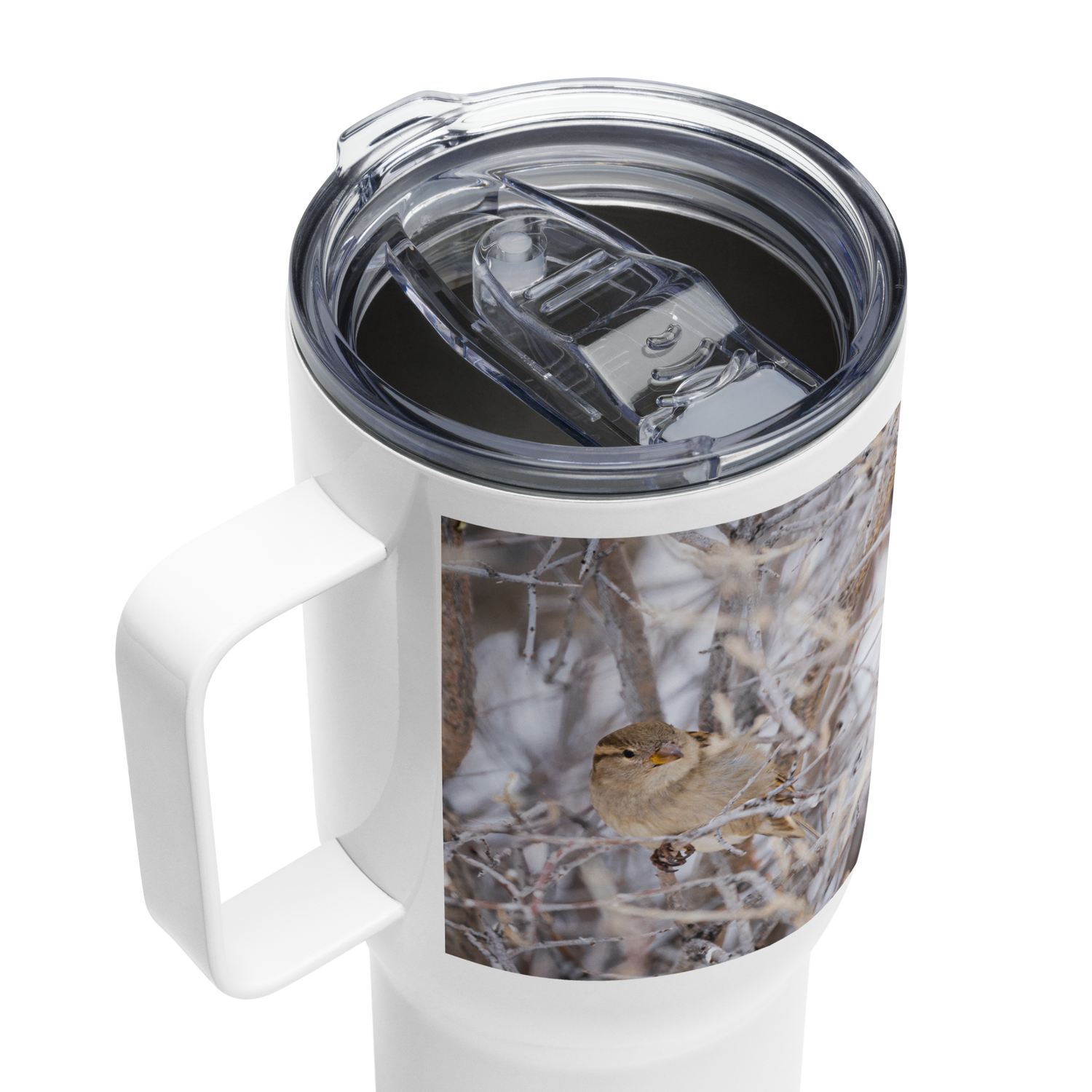 Capture Winter’s Beauty: The Travel Mug for Birdwatching and Snowy Adventures