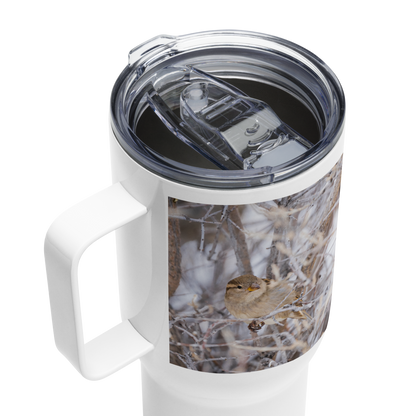 Capture Winter’s Beauty: The Travel Mug for Birdwatching and Snowy Adventures