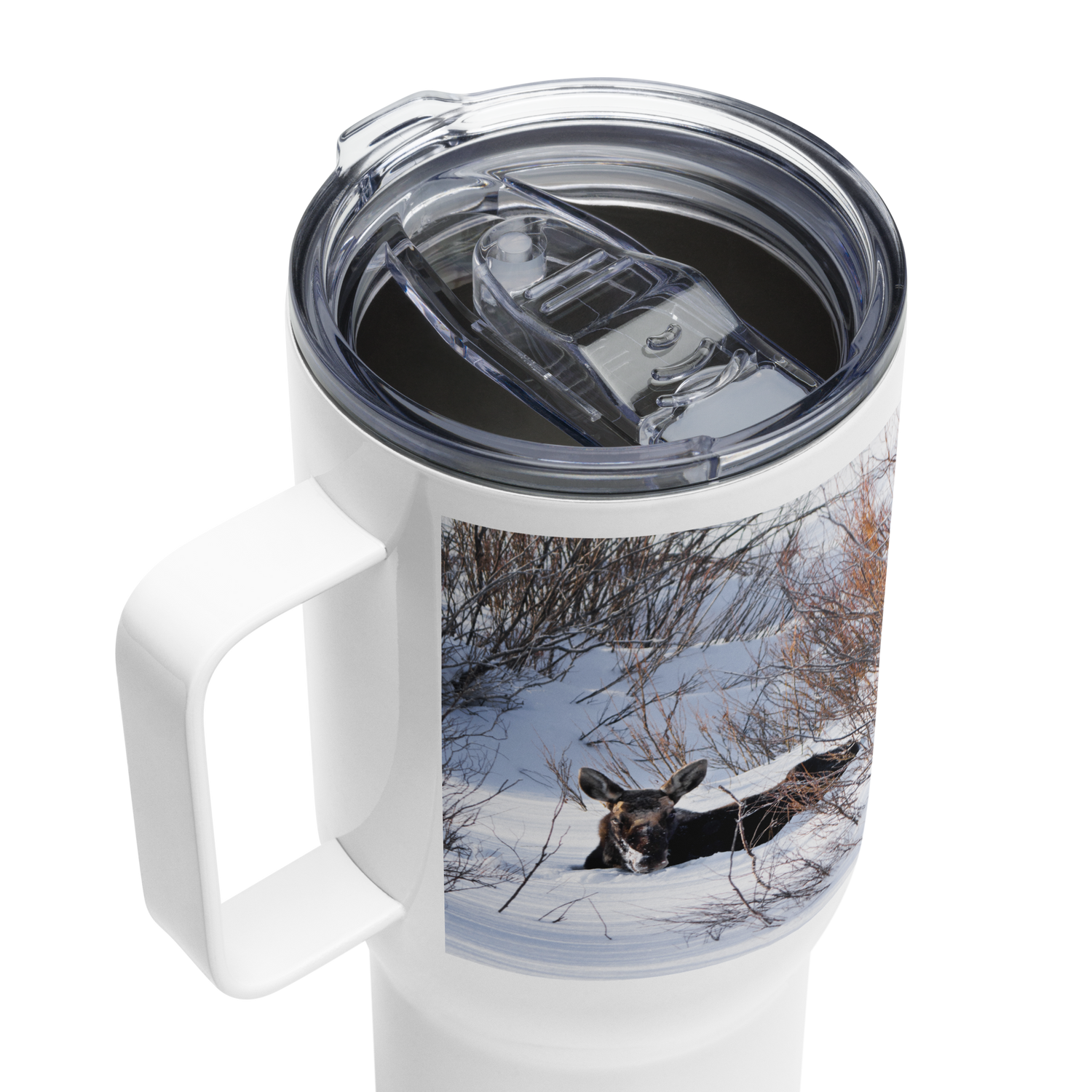 Moose Travel mug with a handle