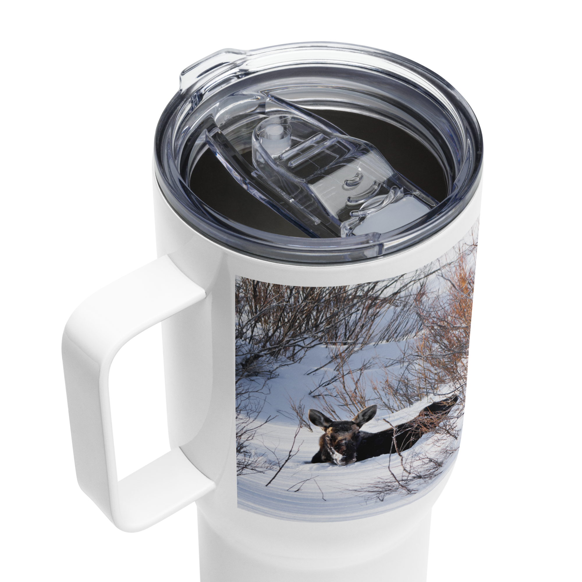 Moose Travel mug with a handle