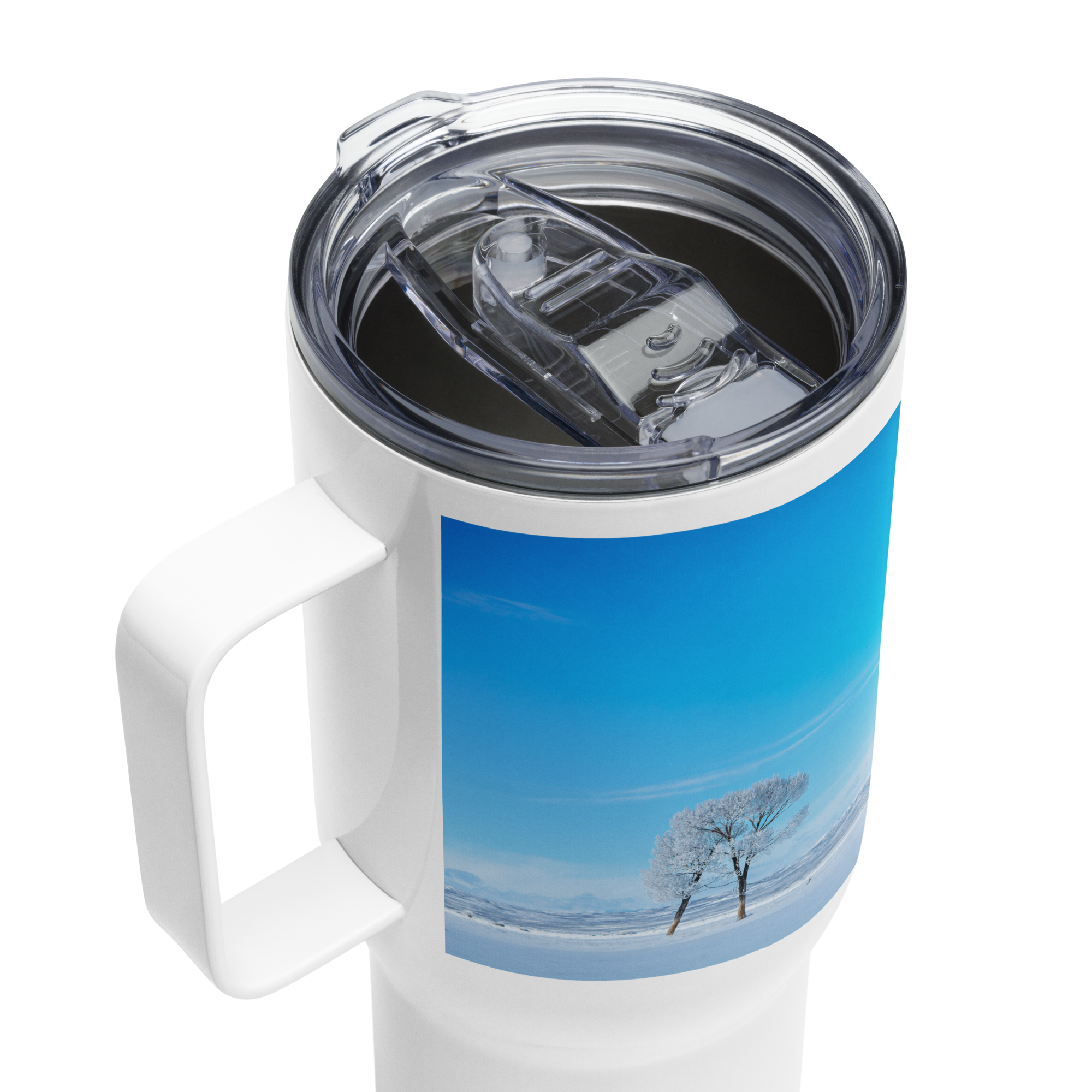 Winter Wonderland Travel mug with a handle